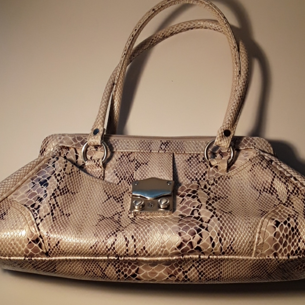 New York & Company faux Snakeskin Handbag